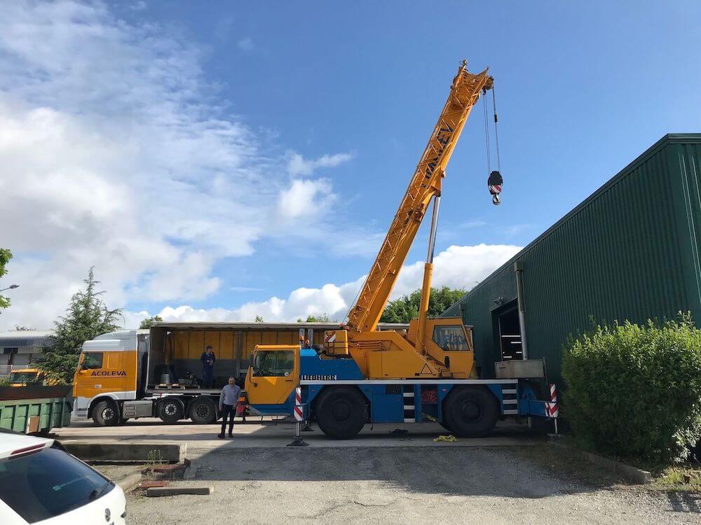 grue déménagement découpe laser TRUMPF